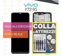 DISPLAY VIVO Y72 5G V2041 SCHERMO LCD VETRO COMPLETO FRAME +COLLAeKIT PARI A ...