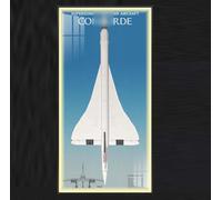 Display Wall Board for Lego Icons 10318 Concorde Wall Mounted Photo Frame Backdrops Compatible with 10318 , Size: 115 x 55 cm for Lego Models Not Included (Classic Blue, LED with Light)