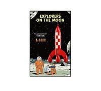 Display wallboard per Lego 21367 Moon Rocket Adventure, montaggio a parete, solo espositore da parete, compatibile con Lego 21367 (cornice A (senza luci)