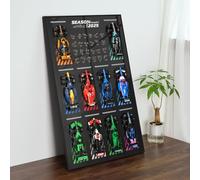 Display Wallboard per lego Speed Champions Ultimate Formula 1 Collector's Pack (auto non incluse), supporto da parete per lego 66802 Collectible F1 Model Car Kit, risparmio di spazio, decorazione