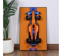 Display Wallboard per Lego Technic 42141 McLaren F1 - Supporto da parete per auto Lego 42141 (auto non inclusa), facile da montare, decorazione creativa della casa