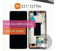 DISPLAY XIAOMI 11T / 11T PRO 21081111RG SCHERMO OLED VETRO TOUCH SCREEN + FRAME