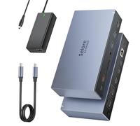 Displaylink Dock USB C Docking Station 3 HDMI 2 DP Universal Docking station 120W Alimentatore compatibile con MacBook M1/M2, USB3.1 10G Adapter Triple Monitor Dual DisplayPort RJ45 per HP Dell, ecc