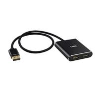Displayport a Dual HDMI Splitter, 4K 60Hz Multi-Monitor, DP a 2 HDMI per Computer Laptop Scheda Grafica PC, Windows Compatibile MST Extended Mode