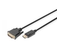 DIGITUS DisplayPort Adapter Cable DP to DVI (24+1) Full HD 2 m Locking 60 Hz Com