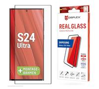 Displex Full Cover in vetro temperato (10H) per Samsung Galaxy S24 Ultra, cornice di montaggio ecologica, copertura completa dello schermo, vetro temperato, pellicola protettiva resistente ai graffi,