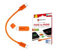DISPLEX Phone-to-Phone - Caricabatterie di emergenza da USB-C a USB-C, set da 2 pezzi