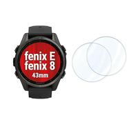 Displex Vetro protettivo Hybrid Glass per Garmin Fenix E/fenix 8, 43 mm - 9H - Anti-impronte - Senza bordi - Confezione da 2 - Made in Germany