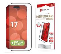 Displex Vetro protettivo premium (Full Cover, 10H) compatibile con iPhone 17/17 Pro, cornice di montaggio Eco (Real Glass Full Cover)