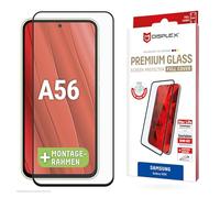 Displex Vetro temperato di alta qualità (Full Cover, 10H) per Samsung Galaxy A56, cornice di montaggio ecologica, copertura completa dello schermo, vetro temperato, pellicola protettiva resistente ai