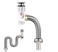 Displezione del lavello della cucina - Connettore idraulico flessibile, tubo di acqua reflue regolabile, tubo di flusso ondulato, attacco trappola estensibile | Rappuntamento anti-odor espandibile per