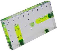 Disponibile in due colori, 95 x 51 x 13 mm, livello multifunzione a T con magnete, livello a bolla a T trasparente a due vie con scala magnetica (acrilico (verde))
