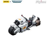 [DISPONIBILE] JOYTOY Warhammer 40,000 1/18 Action Figure White Scars Raider-pattern Combat Bike Model