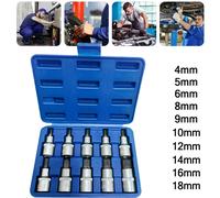[Disponibilità UE] Chiave a bussola da 10 pezzi 1/2 prese interne multi-dente Set di bussole M4-M18 Chiave a cricchetto esagonale a brugola Presa di azionamento con manicotto M 1 set