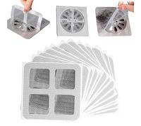 Disposable Hair Drain Stickers, 25PCS Disposable Shower Drain Cover Hair Catcher Mesh Stickers Bathroom Shower Drain Protector, Shower Drain Mesh Stickers Floor Drain Sticker for Shower Kitchen Tub eg