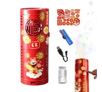 Dispositif de souffleur de bulles savon - Machine à bules automatique portable avec lumière | Machine à bulles Nouvel An chinois | Pour les mariages, les fêtes du Nouvel An, la décoration fête