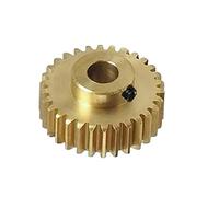 Dispositivi a pinione di ottone, Confezione da 5 ingranaggi a pignone cilindrico in rame, modulo 0, 16T-19T, foro 3 mm-5 mm(4mm Bore,17 Teeth)