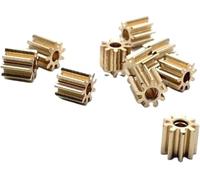 Dispositivi a pinione di ottone, Ingranaggi a pignone for motore con modulo 0,2M in ottone 8T 12T 14T, assortimento di diverse dimensioni(0.98mm T2.5MM*12 Teeth)
