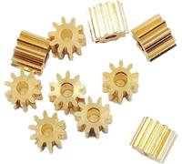 Dispositivi a pinione di ottone, Ingranaggi motore a pignone, confezione da 10, ottone e rame, 12 denti, 0,5 m, 2 mm, 3, diverse misure(1.98mm T 3MM)