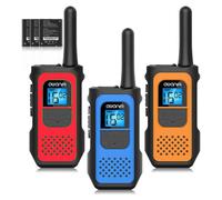 Dispositivi di comunicazione ricaricabili a lungo raggio, walkie talkie con canali privati e avviso meteo per adulti e anziani, design ergonomico che