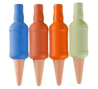 Dispositivi di irrigazione per piante, 4 pezzi in terracotta automatica, a forma di bottiglia, punte per bottiglie di vino per vasi da interni in vaso, vasi da giardino, cortile, sentiero, casa
