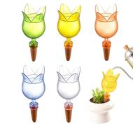 Dispositivi di irrigazione per piante, picchetto per irrigazione da giardino, confezione da 5 pezzi, in terracotta, per interni ed esterni, fiori e verdure