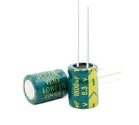 Dispositivi elettronici 100 PZ 1500 UF 6.3 V 6.3 V1500 UF Condensatore Elettrolitico In Alluminio ad alta frequenza 10X13 MM