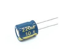 Dispositivi elettronici 20pcs 10v 220UF Condensatore elettrolitico in alluminio ad alta frequenza a bassa ESR/impedenza Dimensioni 6X7 220UF