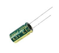 Dispositivi elettronici Condensatore elettrolitico in alluminio ad alta frequenza a bassa resistenza da 10 pezzi 6.3v2200uf 2200uf6.3v Volume: 10X20