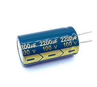 Dispositivi elettronici Condensatore elettrolitico in alluminio da 10 pezzi 100v 2200UF Size22 * 40 2200UF