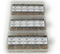 Dispositivi elettronici Mmonolytic Multi-Layer Ceramic Capacitor MLCC Assortimento Kit Scatole 30 Valori x50pz 10pF~10uF Confezione da 3 Scatole