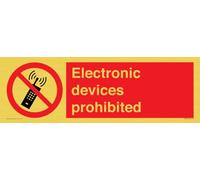 Dispositivi elettronici proibiti segno - 450x150mm - L41