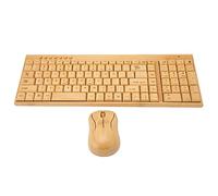 Dispositivi Informatici Wireless, Accessori per Computer Ecologici Connessione Wireless a 2,4 Ghz Legno di bambù per Ufficio (Combinazione di mouse e tastiera)