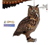Dispositivi Per Allontanare Da Esterno - Pendente Spaventapasseri Gufo 2D Per La Protezione Del Giardino,Pendente Decorativo Dissuasore con Campanella, Dispositivo AntiFinto | Decorazioni Impermeabili