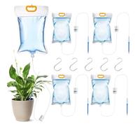 Dispositivi per Irrigazione per Piante, 5 Pezzi Irrigatore Automatico per Vasi, Irrigazione a Goccia per Piante, Sacchetti per Irrigazione a Goccia da 3,5 L, per Innaffiare Piante in Vacanza