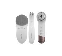 Cecotec Spazzola per Pulizia Viso Ricaricabile Facecare Skinroutine. Skinroutine, Dispositivo Antiocchiaie, Massaggiatore con Fototerapia: Potenzia Elasticità della Pelle, Include Fascia e Polsini