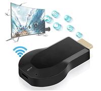 Dispositivo a schermo wireless WiFi HDMI Ricevitore Adattatore di mirroring per Android/Windows/Miracast/TV/Proiector/Monitor- Black