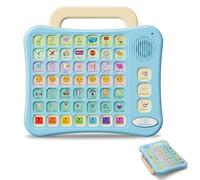 Dispositivo AAC per autismo, tablet di comunicazione con 52 pulsanti codificati a colori, supporto pieghevole con manico, interruttore vocale ragazzo/ragazza, 7 pulsanti di registrazione per bambini