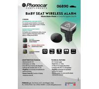 PHONOCAR 06890 Dispositivo anti abbandono per seggiolino senza fili