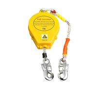 Dispositivo Anticaduta Retrattile 10m, Anticaduta a Richiamo Automatico, Dispositivo Protezione Sicurezza Dell'Altezza Con Funzione Blocco Automatico, Carico Massimo 150 kg(Giallo,7M)
