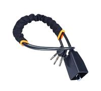Dispositivo antifurto con bloccasterzo in acciaio cavo retrattile resistente al taglio, for la sicurezza di auto e SUV Per Auto Furgoni e Suv(Black)