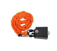 Dispositivo antifurto per bloccaggio del volante dell'auto con cavo a catena resistente al taglio di fissaggio della cintura sicurezza per la parcheggio auto e SUV Bloccasterzo Auto(Orange)