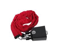 Dispositivo antifurto per bloccaggio del volante dell'auto con cavo a catena resistente al taglio di fissaggio della cintura sicurezza per la parcheggio auto e SUV(Red)