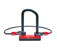 Dispositivo antifurto u con supporto Qloc Security Ø14 75/150mm + câble Ø12/1000mm Rouge