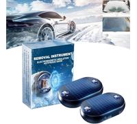 Dispositivo Antigelo Elettromagnetico per Rimozione Neve da Auto [Upgrade Solar Drive], Strumento Antigelo per Rimozione Neve, Defroster Molecolare per Parabrezza Anteriore e Posteriore per Auto, Casa