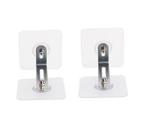 Dispositivo Antiribaltamento per Mobili 2 Set 3, 2cm Ferro | Acrilico Argentato, senza Fori, per Ambiente Ragazzo Ragazza e Animali Domestici, Fissaggio a Parete