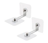 Dispositivo Antiribaltamento per Mobili 2 Set Argento | Ferro e Acrilico, per Ambienti Ragazzo Ragazza e Animali, Installazione senza Fori, Formato Grande 5, 2cm