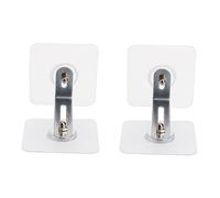 Dispositivo Antiribaltamento per Mobili senza Foratura 2 Set | Argento, Ferro e Acrilico, Formato Piccolo 3, 2cm, per Ambienti Ragazzo Ragazza e Animali
