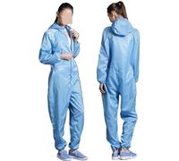 Dispositivo Antistatico, Tute protettive unisex, indumenti puliti, cappuccio, antipolvere, statici, for camere bianche, da lavoro for verniciatura(Blauw,Small)
