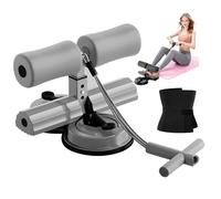 Dispositivo ausiliario per allenamento addominale da donna, supporto per piedi con fasce, doppia ventosa, per rafforzare addominali e vita a casa o in palestra con cintura di supporto per la vita
